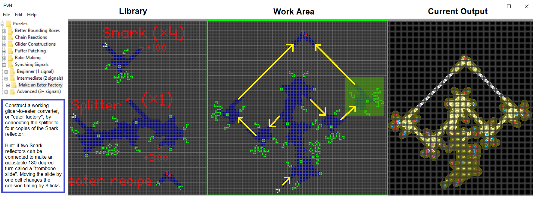 mock-up screenshot from Project von Neumann Puzzle Editor